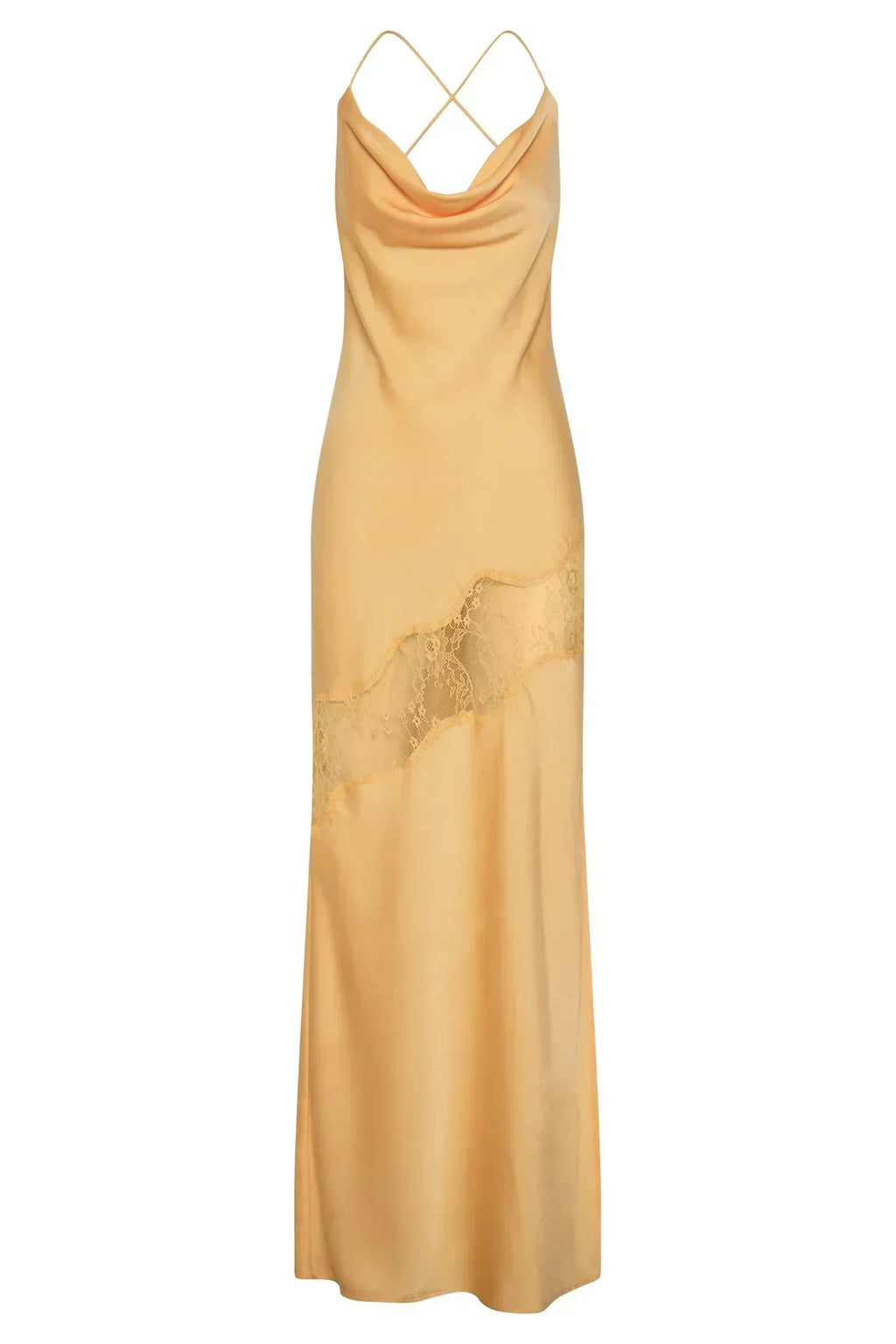 Raster Satin Midi Dress