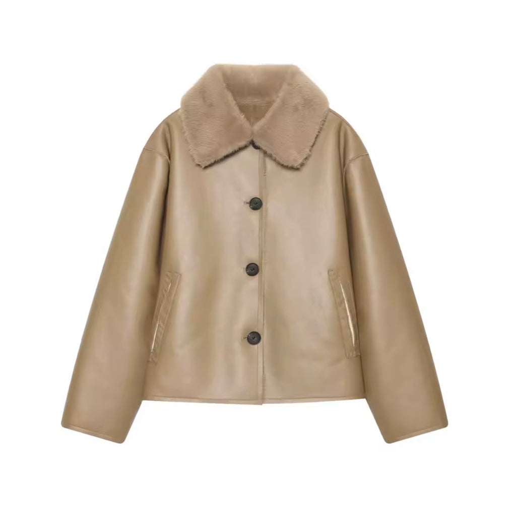 REVERSIBLE JACKET | SUEDE & BORG